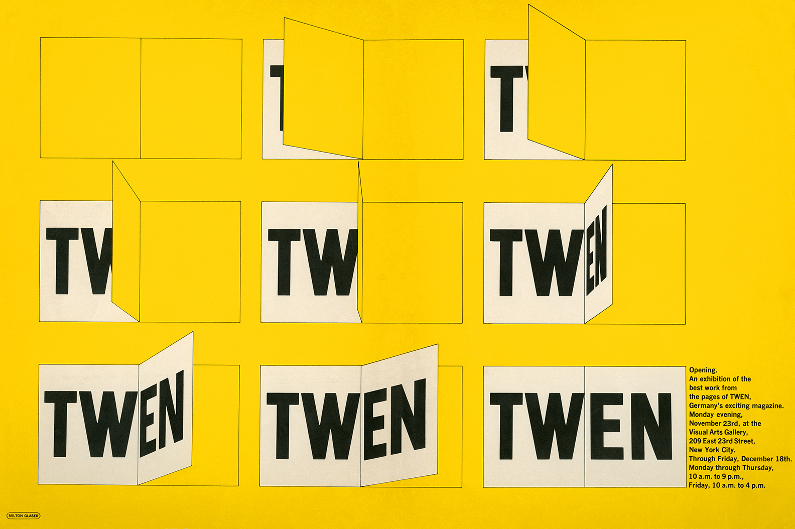 Yellow doors opening revealing Twen